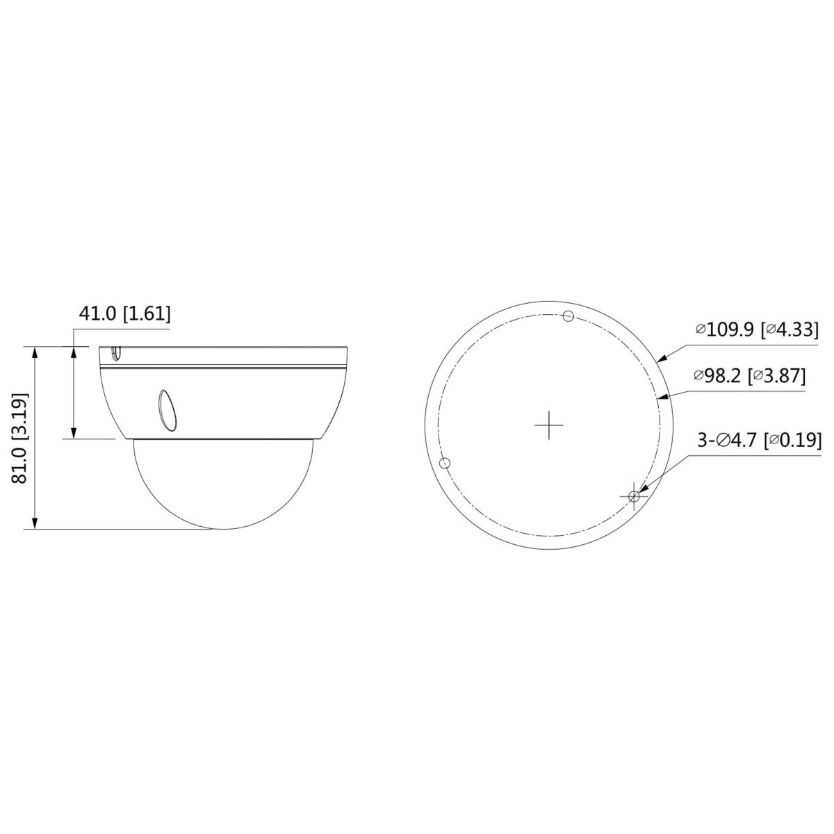 GOLIATH Starlight IP Dome Kamera | 2 MP | 2.8mm | DWDR | 30m IR | IVS | App | PoE | EASY Serie