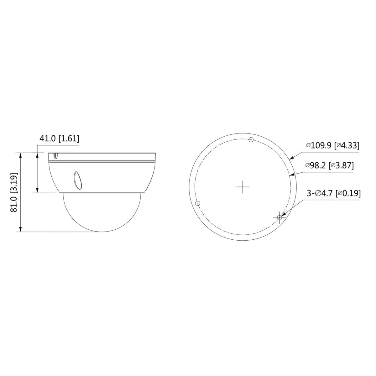 GOLIATH Starlight IP Dome Kamera | 4 MP | 2.8mm | WDR | 30m IR | IVS | App | PoE | SMART Serie