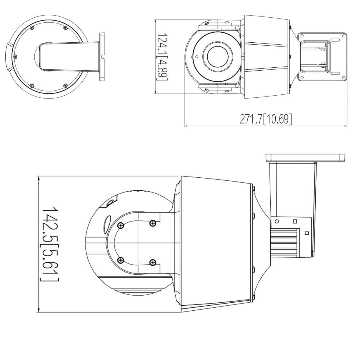 GOLIATH Starlight IP Dome PT Kamera | 2 MP | 4 mm | Pan-Tilt | 30m IR | SMD+ | PoE | SMART Serie