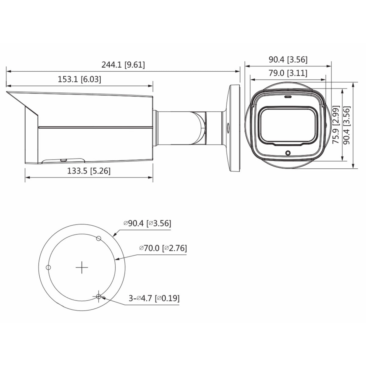 GOLIATH Starlight IP Kamera | 4 MP | Motorzoom | WDR | 60m IR | IVS | App | PoE | IP67 | PRO Serie