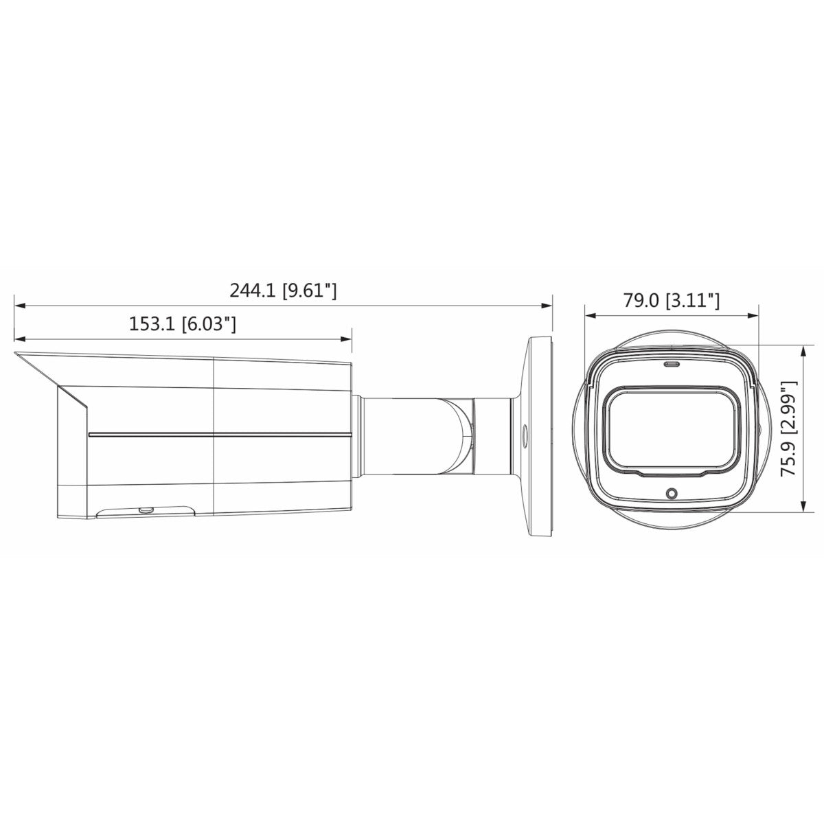 GOLIATH Starlight IP Kamera | 8 MP | Motorzoom | Echtes WDR | 60m IR | IVS | PoE | IP67 | 4K Serie